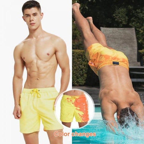Color Changing Swim Shorts for Boys 12 15 Bathing Suit 2020 Quick Dry Beach Swimming Trunks Water Hot Discoloration Board Shorts