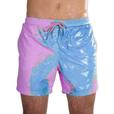 Color Changing Swim Shorts for Boys 12 15 Bathing Suit 2020 Quick Dry Beach Swimming Trunks Water Hot Discoloration Board Shorts