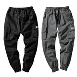Men Casual Wear-resistant Large Size Ankle-tied Drawstring Cotton Pants Trousers Pantalon Homme Military Cargo Pants Leggings