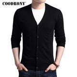 COODRONY Cardigan Men 2020 Autumn Winter Soft Warm Cashmere Wool Sweater Men Pure Color Classic Casual V-Neck Cardigans Top 7402