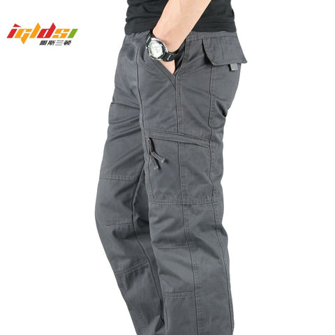 Men Cargo Pants Casual Multi Pockets Military Tactical Pants Pantalon Hombre Men Sweatpants Straight Long Trousers Plus Size 3XL